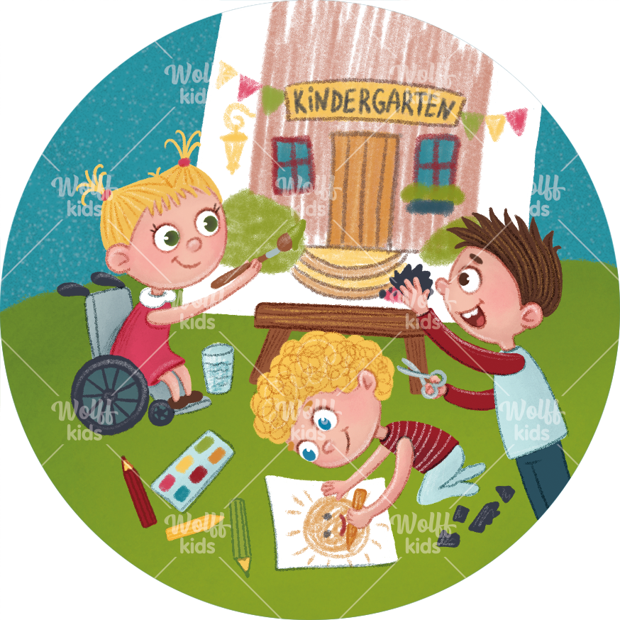Einzelner Magnet: Kindergarten Kreativtag NEU